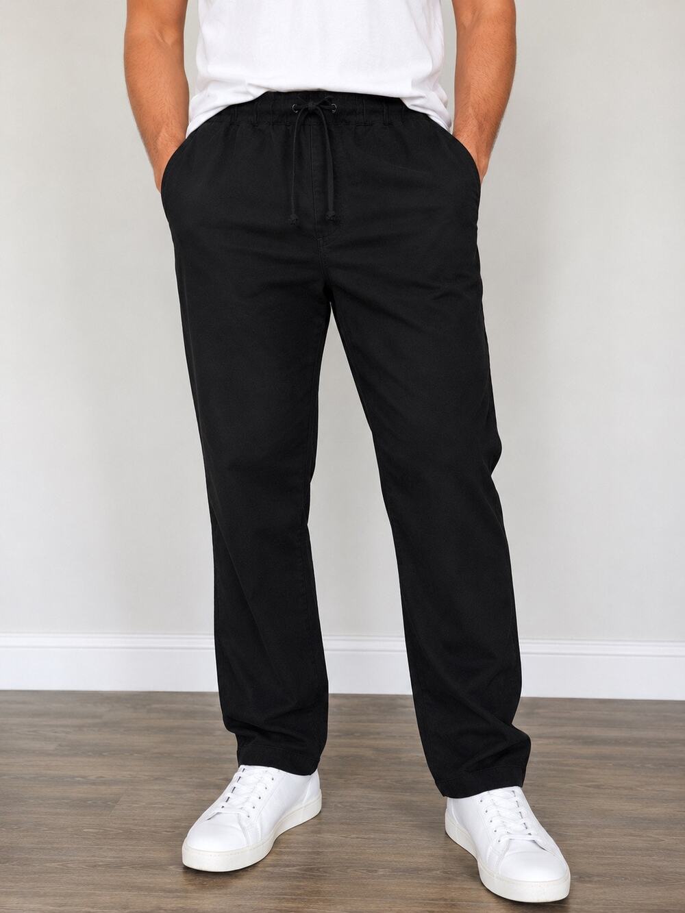 Goodlife Drawstring Pants Mens XL Brown Elastic Waist Stretch Casual Cotton